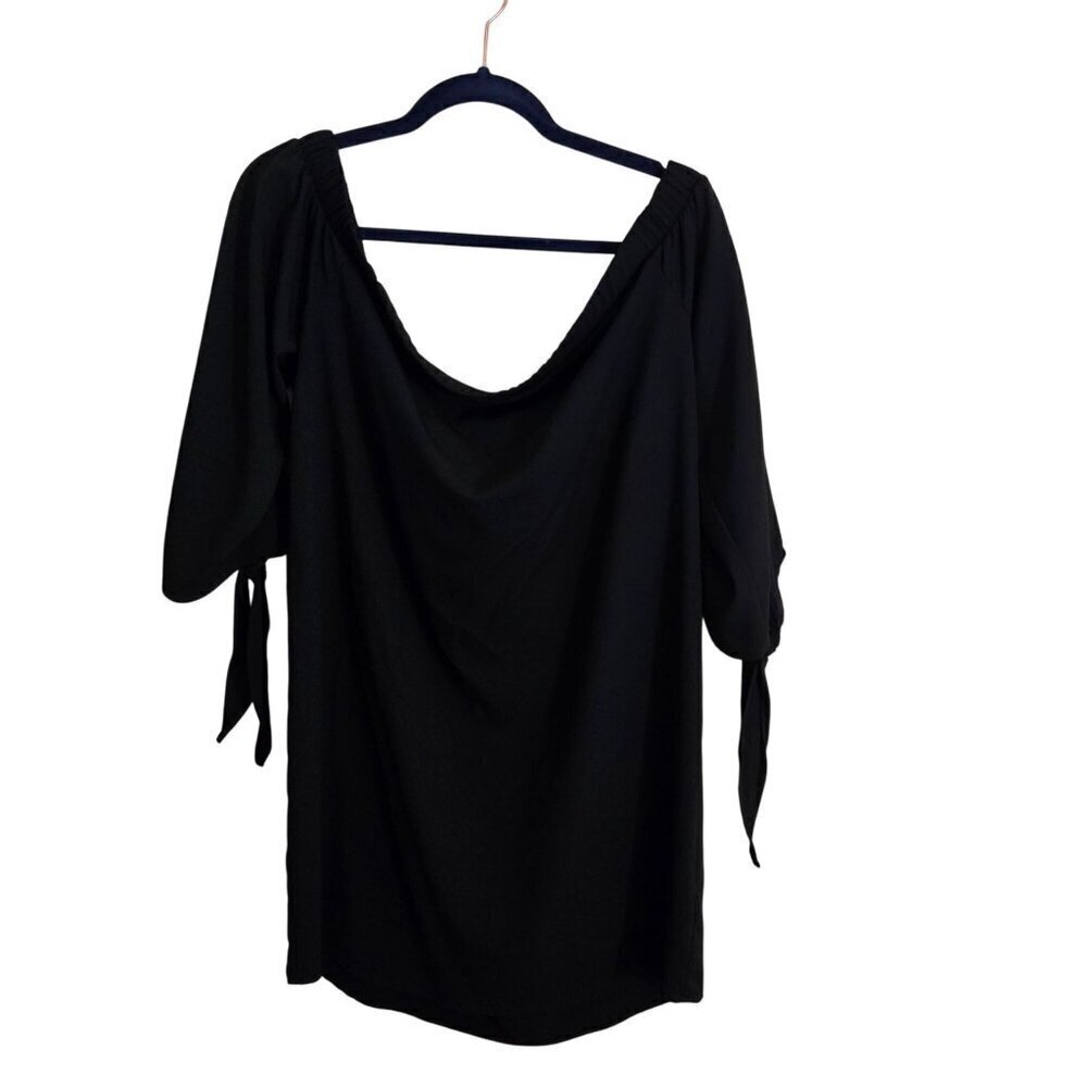 Mossimo Black Off Shoulder Tire Cuff A Line Dress Size XXL